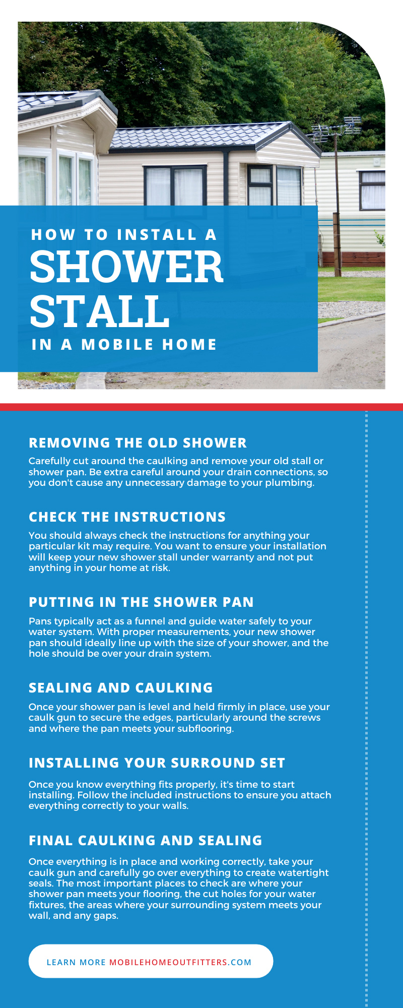 How To Install a Shower Stall in a Mobile Home